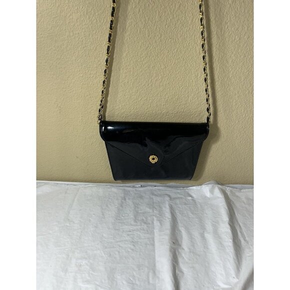 Vtg 90s Tianni Evening Handbag Purse  Patent Leather crossbody - Picture 1 of 14